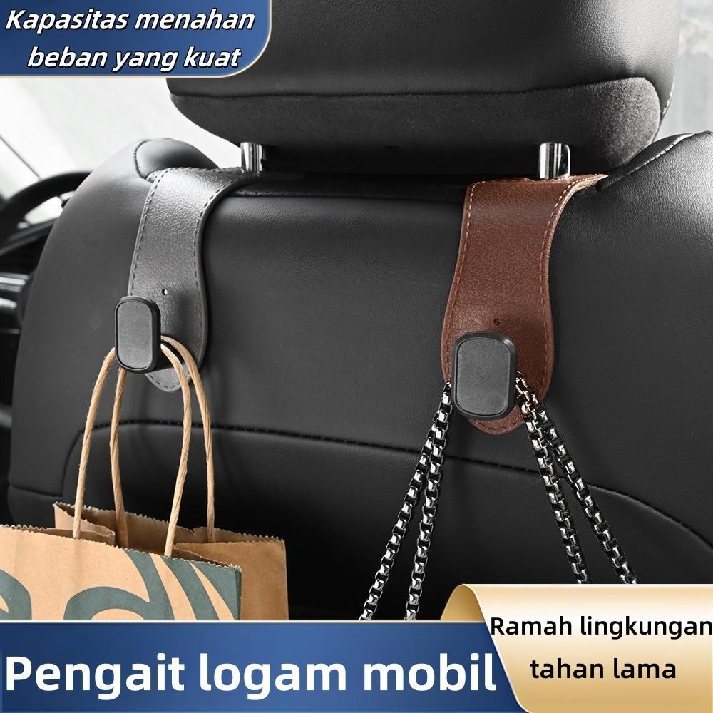 [Luarr]   Hook kursi mobil serbaguna, kait penyimpanan dalam mobil tersembunyi di sandaran kursi, kait mobil kecil, kulit rusa fleksibel, portabel, kait logam kartun serbaguna