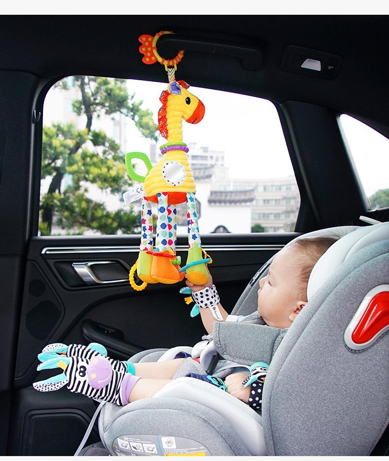 Product Introduction of Soft Giraffe Zebra Animal Handbells Rattles Plush Infant Baby Development Handle Toys WIth Teether Baby Toy For Newborn Gifts 16
