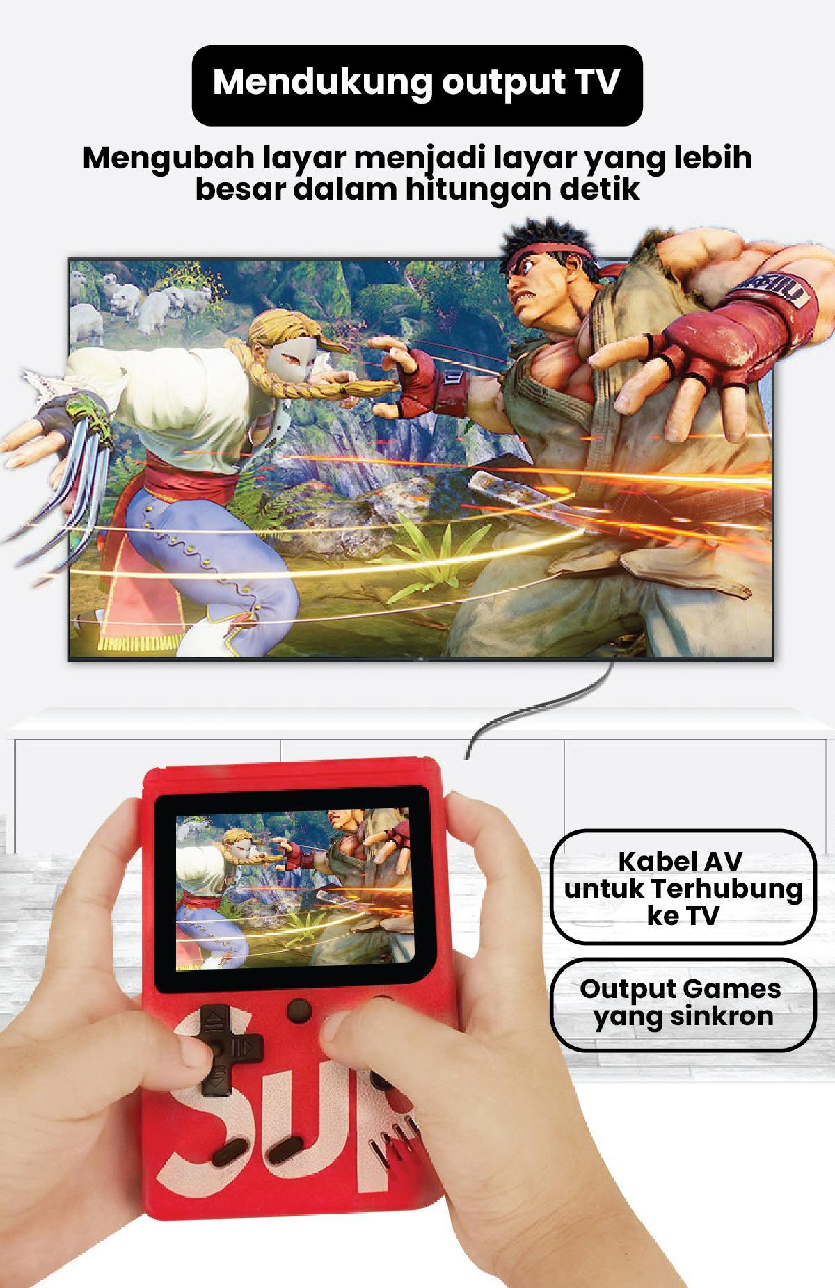 Game Boy Mini SUP LCD 3inch 400 Gamebot Box Permainan Retro Portable Mainan Anak