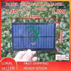 7.4V - 240mA Panel Surya Solar 1.8W Solar Charging Power Generation