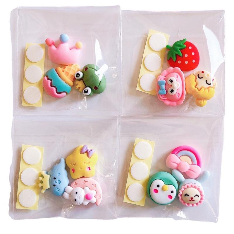 Hình Dán STICKER 3D SET 4 Chiếc Ngẫu Nhiên Đáng Yêu Trang Trí Bình Nước, Điện Thoại( Mẫu Ngẫu Nhiên - Có Kèm KEO DÁN ) 0