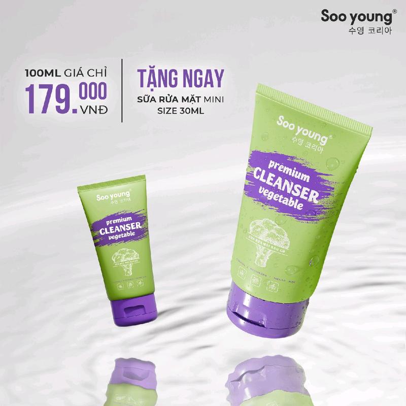 Sữa Rửa Mặt Rau Củ Sooyoung 100ml tặng 1 srm mini 30ml Skincare Nữ 2
