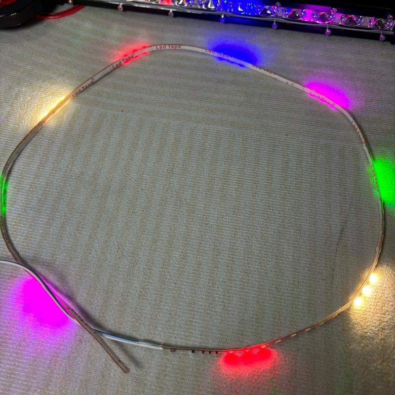 Dây LED đuổi 80cm 7 Màu Dùng 12v 24v Siêu đẹp trang trí xe tải