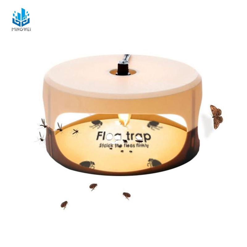 Flea Trap Discs Flea Lamp Sticky Pads Dome Flea Capture Trap Pet Home Non-Toxic Light-baiting Insect Trap Perangkap Kutu