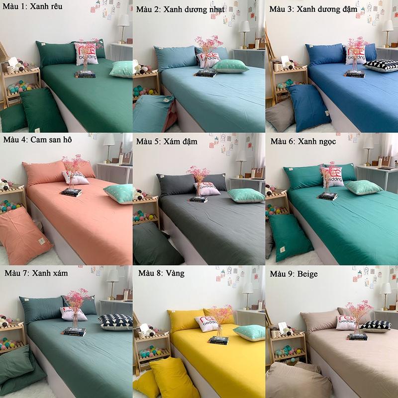 Bộ ga giường và vỏ gối REE Bedding CTC33 Chất Cotton TC đủ kích thước trải nệm 1m2, 1m4, 1m6, 1m8