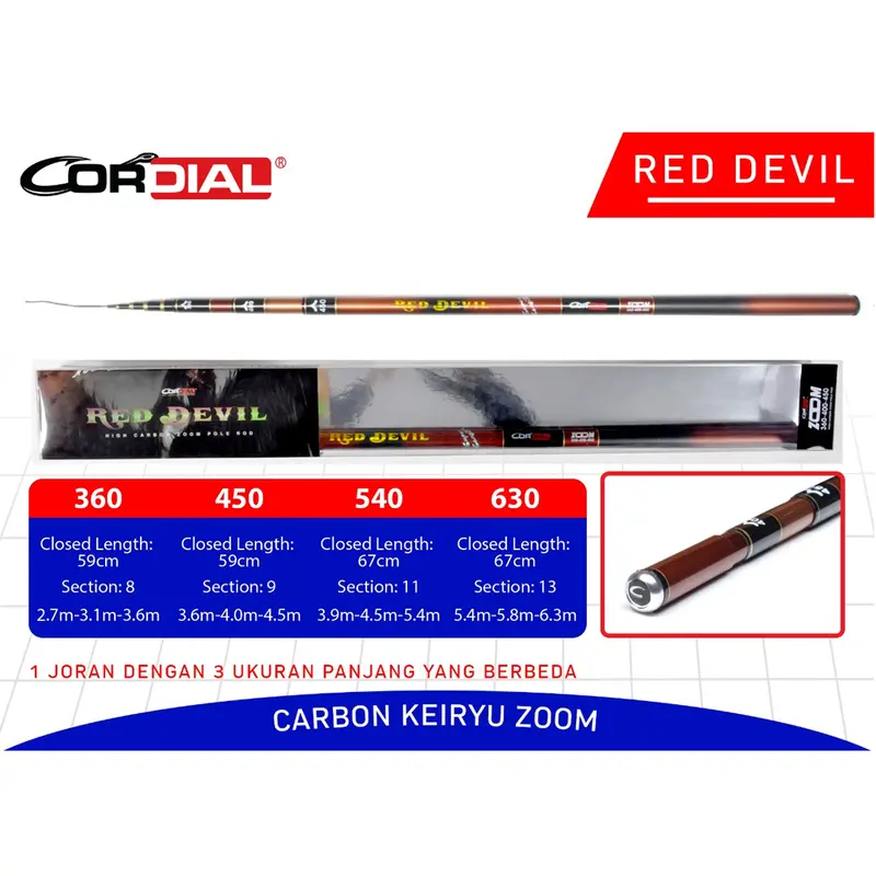 Joran Tegek CORDIAL ASTRA ZENECA | DARK PHANTOM | RED DEVIL Zoom Pole 3