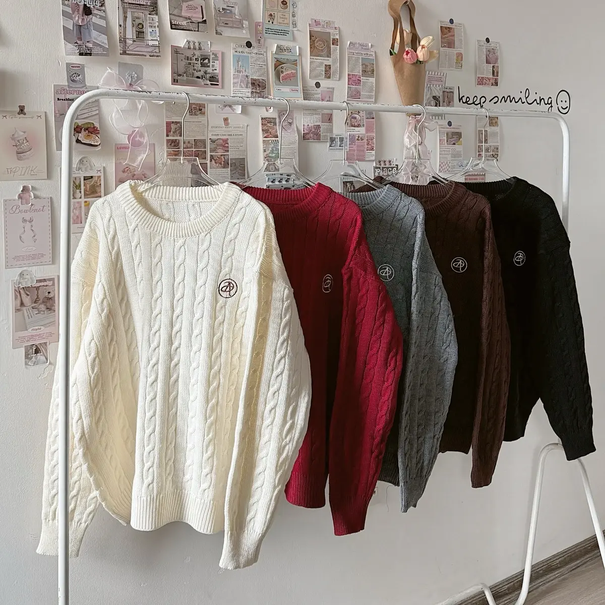 LOGO SWEATER - ÁO SWEATER LEN THÊU LOGO SWEATER.DAOATHU FORM OVERSIZE