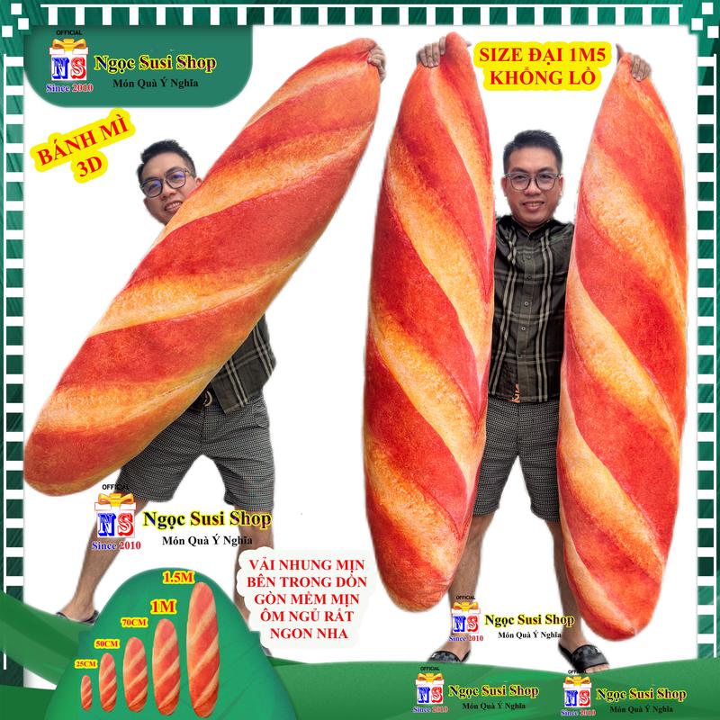 GỐI ÔM BÁNH MÌ 3D RẤT MỀM MỊN SIÊU DÀI KHỔNG LỒ ÔM NGỦ - GẤU BÔNG HÌNH BÁNH MÌ GIAO SIÊU NHANH MUA CHỌN SIZE PHÙ HỢP [NHƯ ẢNH]