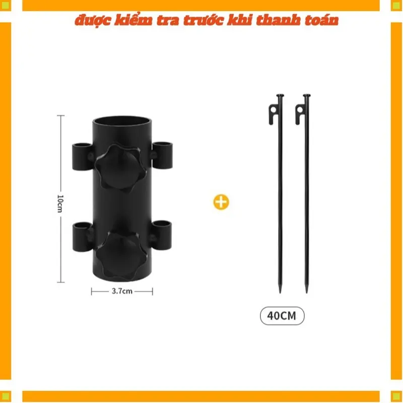 Ống Cố Định Trụ Tăng Lều, Giá Đỡ Trụ Lều, Cọc Lều Có Khóa Chỉnh, Cắm Trại Dã Ngoại Phụ Kiện Camping 0