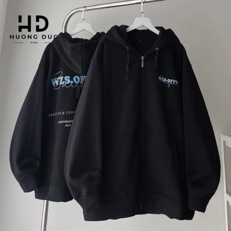 [ Rẻ Vô Địch ] Áo Khoắc Nỉ Form Rộng Mũ 2 Lớp Chất Nỉ Bông Dày Dặn WZS