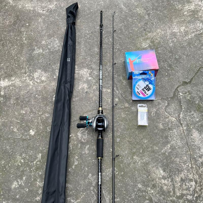 Combo cần lure ngang cần shimaanoo cress kết hợp máy Dawa có tiếng dragclik