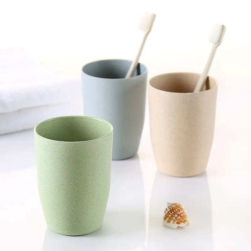 Wheat Straw Washing Cup Household Brushing Cups Creative Cute Tooth Brushing Cup Cup Couple Convenient Student Mouthwash Cup