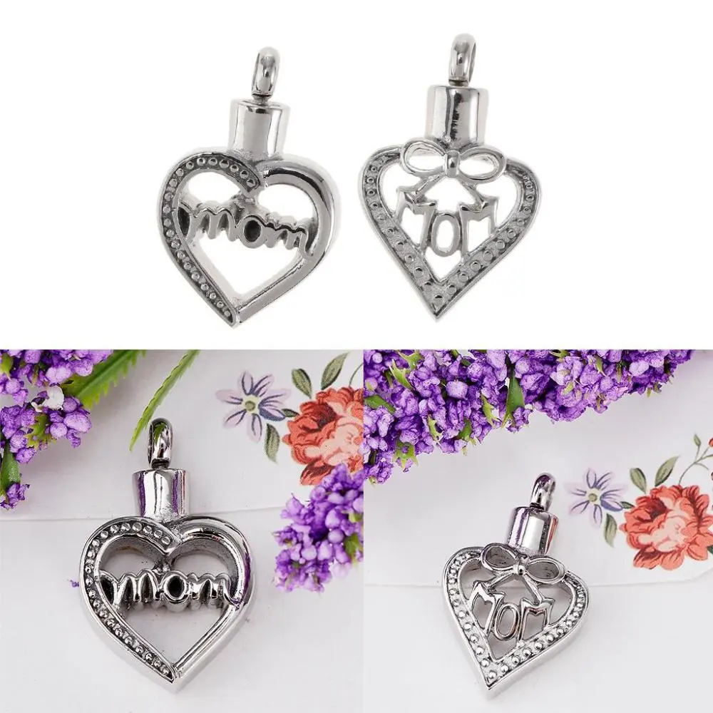Hollow Out  Heart Urn Pendant Memorial Urn Keepsake Cremation Ash Holder Fashion Jewelry