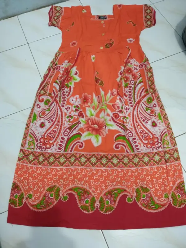 LIMITED ORANGE Home Dress (Daster ) Cantik Model Krah Kotak dan Busui 2