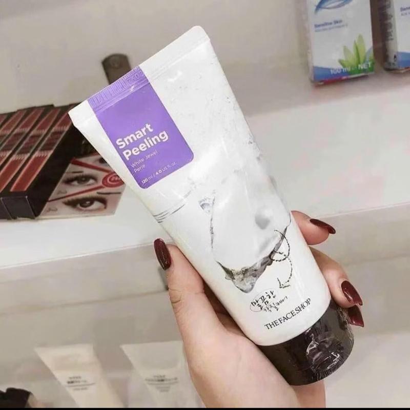 Hàng Chính Hãng- ￼Tẩy Da Chết NgọcTrai - White Jewel Peeling The Face Shop Smart Peeling 120ml serum  halong Skincare 4