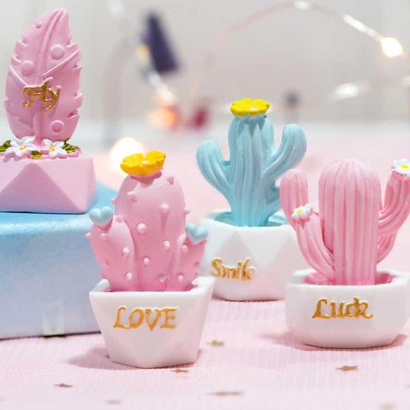 Mô hình Cây xương rồng mọng nước trang trí DIY, terrarium, phụ kiển để bàn mini