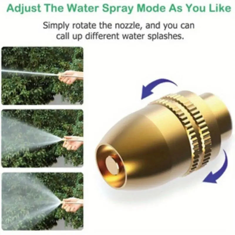Garden Hose Nozzle, High Pressure Spray Tool, 360° Rotating Water Adjustment for Car Washing, Outdoor Gardening, Pets Shower, Patio Cleaning 4