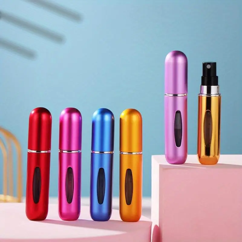 5ml Random Color Travel-size Empty Perfume Atomizer, 5 Counts/set Refillable Bottle for On-the-go Freshness, Sports & Outdoor Makeup Accessories 4
