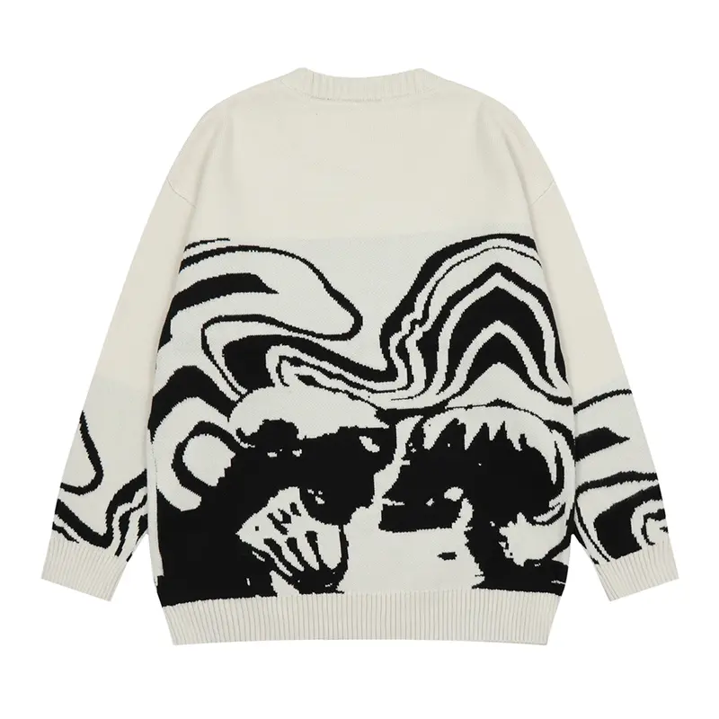 Dark Icon Jacqard Sweater Men Pullover Knitwear Men's Sweaters Autumn Man Clothing Pria Baju Motif Cowok 3