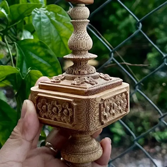 Mẫu nậm tre vuông hộp triện tang triện tiền triện hoa mai dành cho chào mào 4