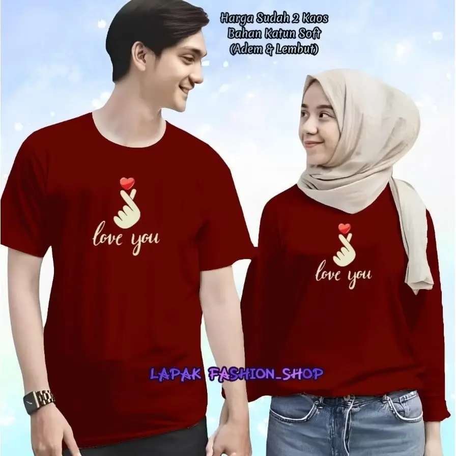 (2 KAOS) BAJU COUPLEAN LENGAN PENDEK DAN PANJANG JUST FOR YOU UK.M-XXL / KAOS KEMBARAN / KAOS PASANGAN / KAOS DISTRO / KATUN SOFT / T-SHIRT