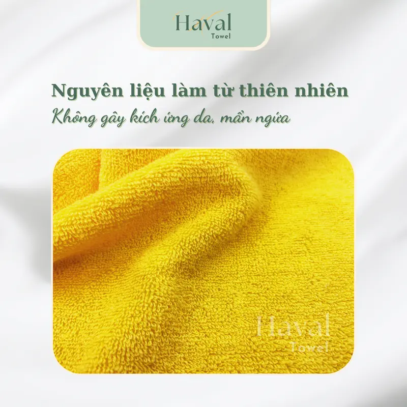 Bộ 6 Khăn Gội Đầu Cotton Haval Kích Thước 35x80cm, Lau Tóc, Tập Gym Mềm Mịn và Thấm Hút, Không Ra Màu Dùng Làm Khăn Tắm Gội Trong Nhà Tắm, Phòng Gym, Yoga 5