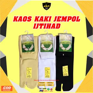 Kaos Kaki Jempol Wanita Muslimah Polos Ijtihad wa Taqwa Perlengkapan Haji Umroh Kaos Kaki Cewe Sebetis non anti Slip