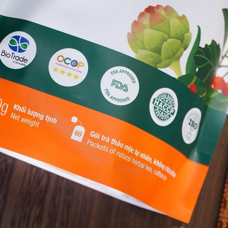 Trà Mát Gan GigaHerbs Túi Zip 250Gram Nước Trà Tea Chè Cà Gai Leo Atiso - Sản Phẩm Chính Hãng 8