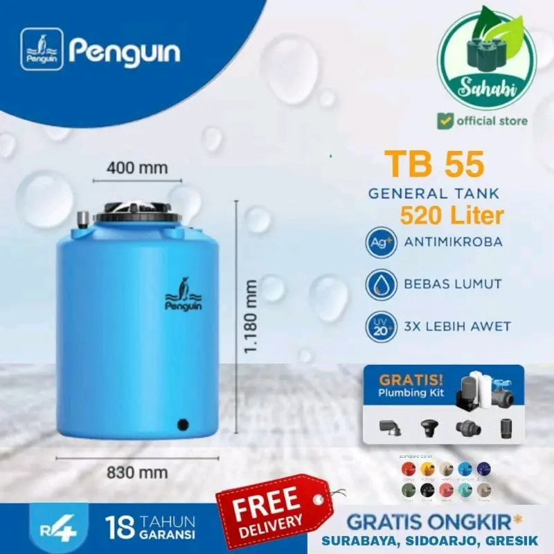 Tandon Air / Toren Air / Tangki Air Penguin TB 53 R4 (500/520) Liter Invoice 0