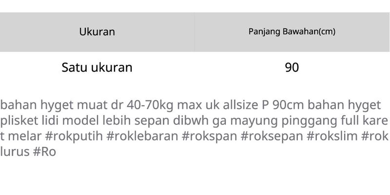 Product Introduction of Rok Span Plisket Lidi / Rok Span Plisket/ Rok span 0