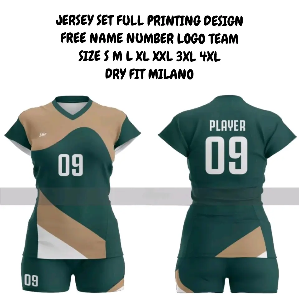 Jersey Set Celana Voli (2)Nyaman Wanita Bisa Custom Nama
