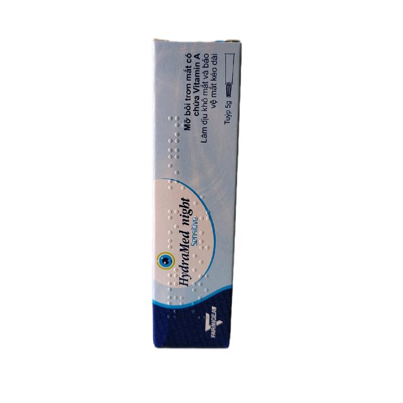 mỡ tra mắt Hydramed Night Sensitive-Giúp giảm khô mắt, mỏi mắt-Nhập khẩu Italy-Tuýp 5g mỡ tra mắt 1