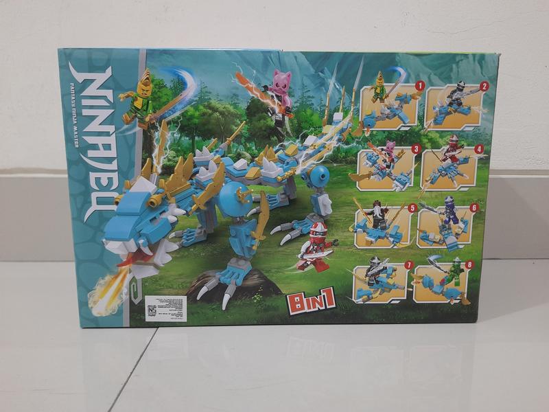 Bricks  Block Ninja Satu Set 8 in 1 master of spinjitzu dragon robot anak mainan toys 8