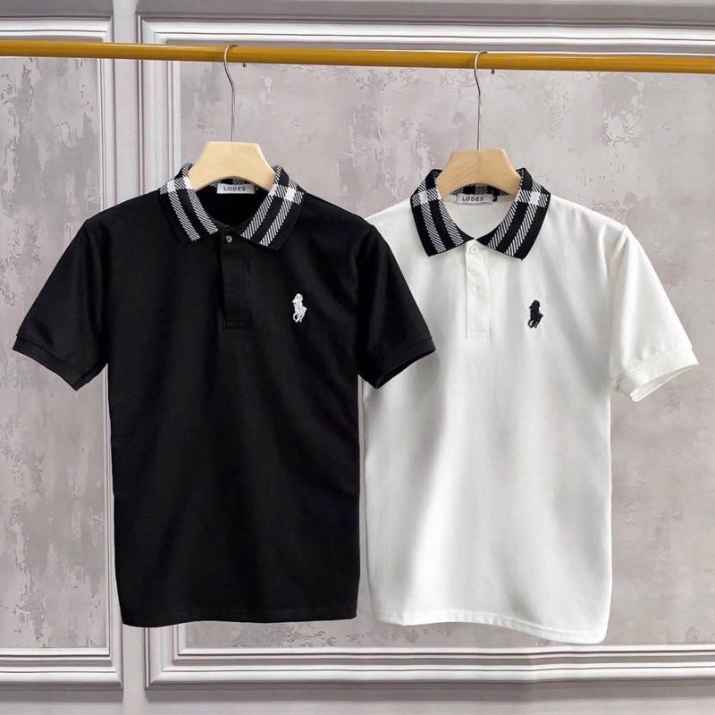 Áo thun polo nam chất vải cotton mềm co giãn bo dệt chữ trẻ trung sang trọng mẫu-MY LINKSHOP Menswear Tre polo cưỡi ngựa polo dệt kim cho nam