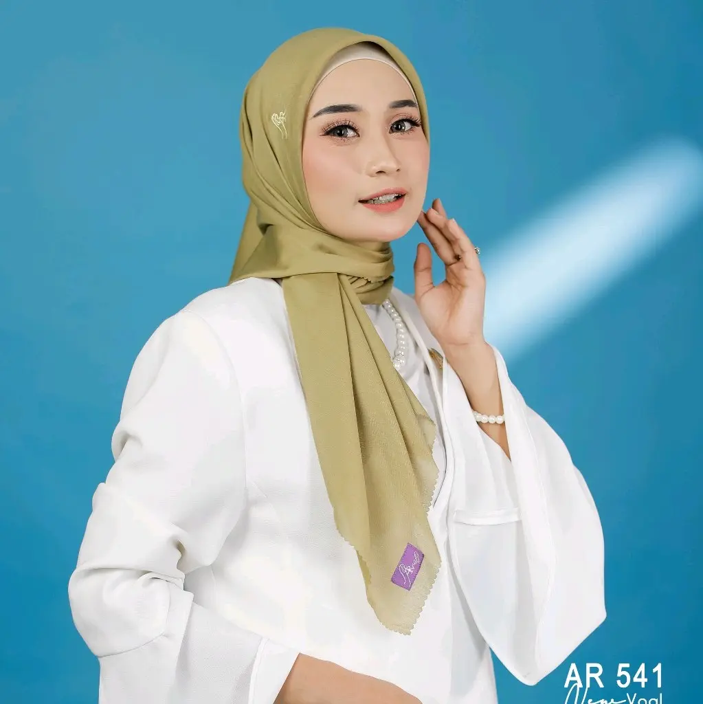 Hijab Jilbab Segiempat Arrafi AR 541 New Polos Bahan Voal
