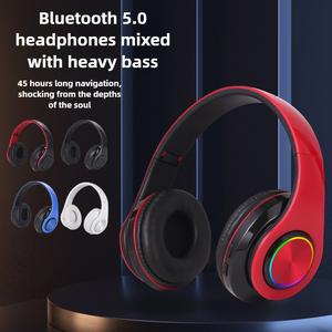 Bluetooth earphones foldable sports gaming subwoofer wireless headset