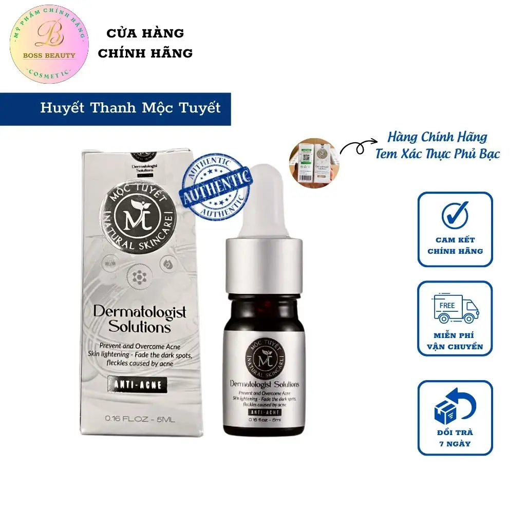 Serum huyết thanh Mộc Tuyết mẫu mới 5ml hỗ trợ làm sạch da mụn Làm Đẹp Da Chăm Sóc Da Dưỡng Ẩm Da