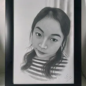 Sketsa Wajah Type  REALIS HITAM PUTIH