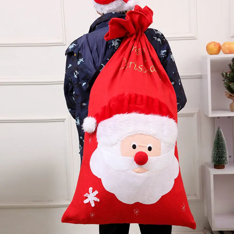 Christmas Gift Bag Christmas Eve Apple Bag Santa Claus Large Backpack Small Gift Christmas Eve Fruit Packaging Bag
