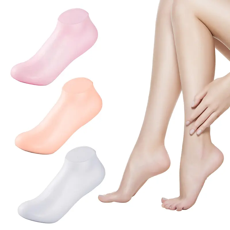 1 Pair Silicone Moisturizing Gel Heel Socks Exfoliating And Preventing Dryness Foot Skin Rejuvenation Foot Care Elastic Sock