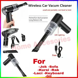 Vacuum Cleaner Wireless Portable Mini - Vakuum Penghisap Debu/Penyedot Debu Handheld Mobil Wireless Vacuum Cleaner/ Vacum wireless Vacum Cas Penyedot Debu Baterai Kabel