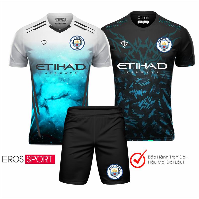 (A) TOP 10 COMBO ĐỒ  BÓNG ĐÁ THIẾT KẾ HOT gồm 2 áo và 1 quần, đồ bóng đá Nam - Top đồ thể thao mới ra mắt Eros Sport, vải thun co giản, logo thêu, mực in chuyển nhiệt.