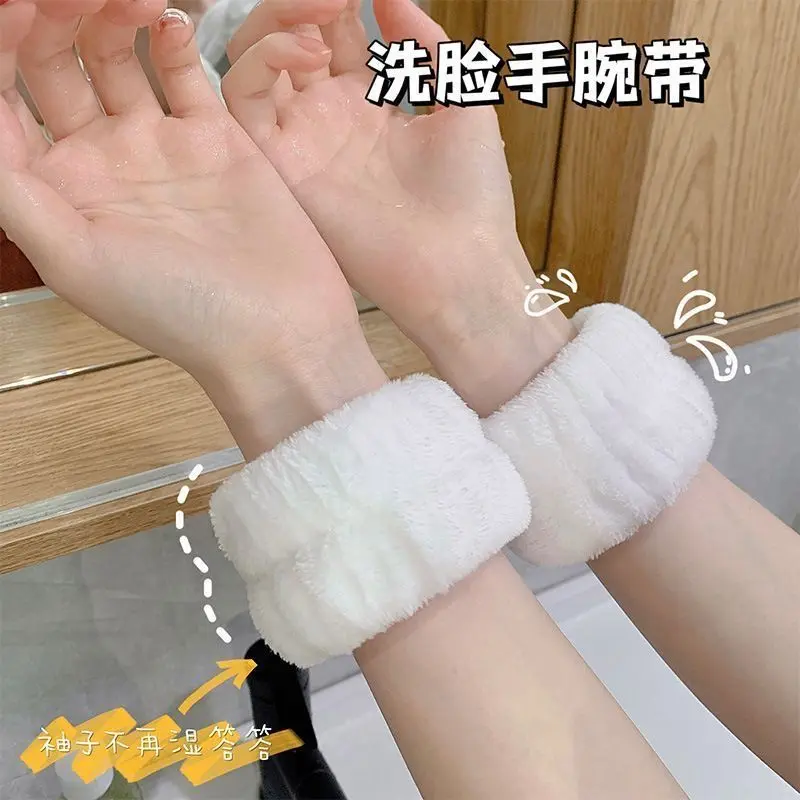 Dây Đeo Cổ Tay Rửa Mặt, Chống Thấm Nước Và Chống Bắn Nước, Chống Ẩm, Dụng Cụ Hữu Ích, Bảo Vệ Cổ Tay Dày, Băng Đô Thể Thao, Dây Buộc Tóc Nhồi Bông, Thấm Hút Mồ Hôi 3