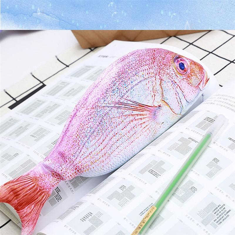 Product Introduction of Hộp Đựng Bút Chì Cá Mô Phỏng, Thiết Kế Dễ Thương, Phong Cách Kawaii Hoạt Hình, Có Khóa Kéo, Dung Tích Lớn, Túi Lưu Trữ Cầm Tay Thích Hợp Cho Văn Phòng Phẩm, Hộp Đựng Bút, Túi Đựng 12