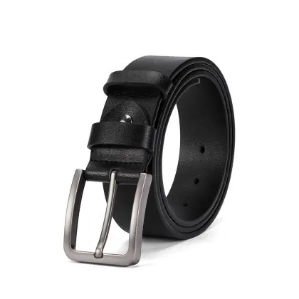Men's Genuine Leather Needle Buckle Belt - No Lining, Retro Classic, and Versatile Design