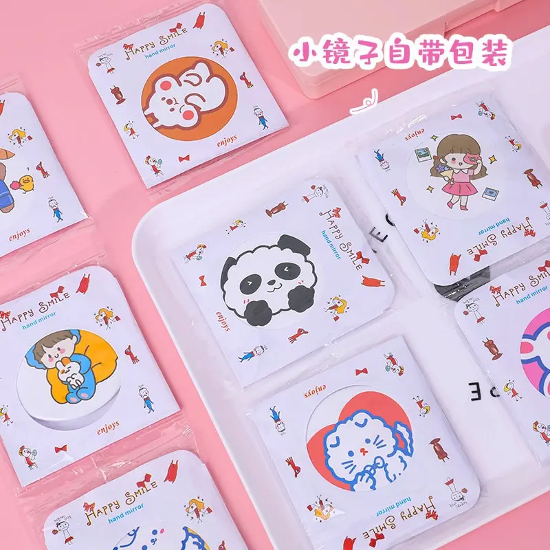 Gương mini bỏ túi, gương soi trang điểm cầm tay (Đường kính 6~7cm) 1