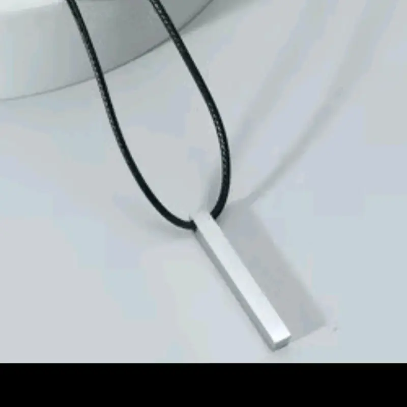 kalung simpel pria wanita balok singgel ukir nama titanium anti karat terlaris Aksesoris Elegan Hadiah kalung  al 5