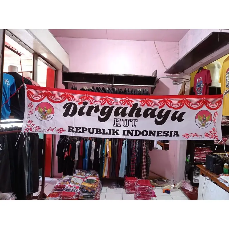 lespang dirgahayu indonesia aksesoris bendera 17 agustus HUT RI panjang 2 meter 0