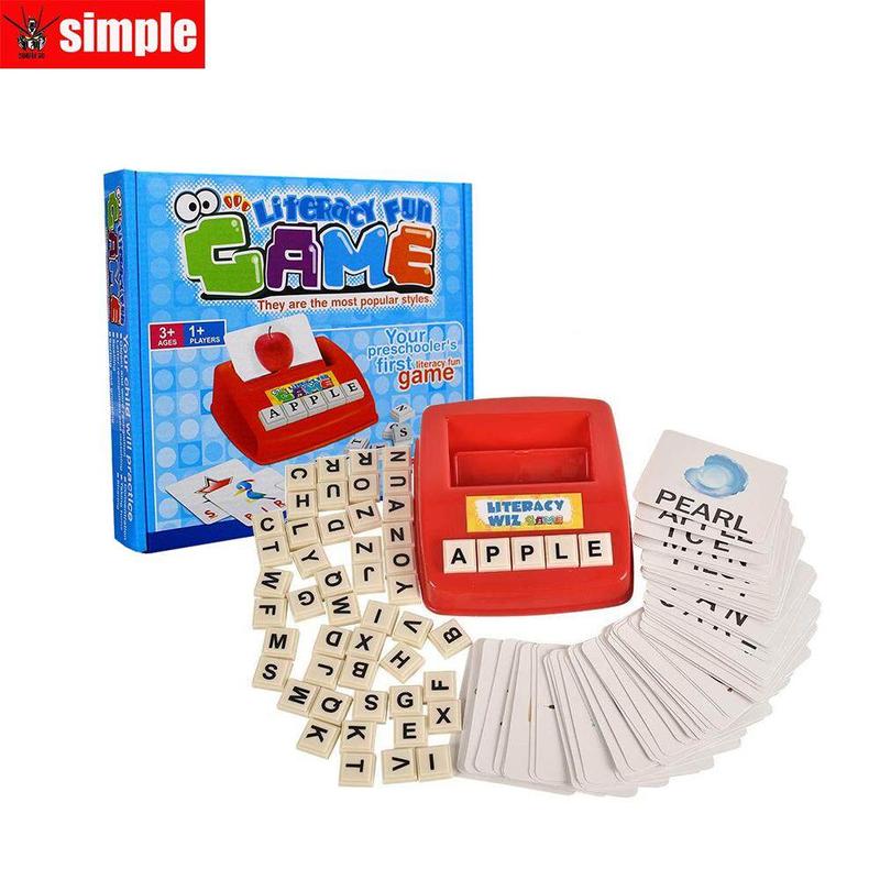 Literacy Fun Game Alphabet Letters Figure Spelling Games Cards English ...