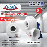 Gambar CKE Centrifugal Fan Blower Keong 8 Inch 220V Polypropylene Tahan Bahan Kimia Exhaust Fan Hisap Udara untuk Pabrik Laboratorium IPAL Ducting dari CKE Fan Official Kab. Tangerang 1 Tokopedia